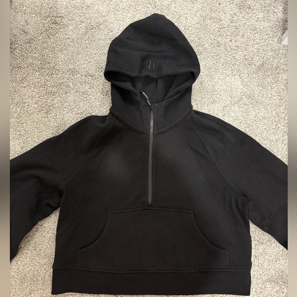 Lululemon Black Scuba Oversized Half Zip Hoodie Black M/L - Picture 2 of 3